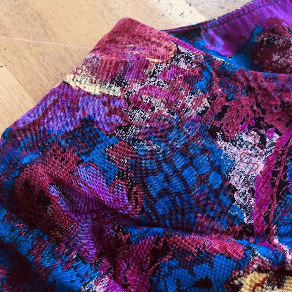 Vintage 80s 90s Brooks Brothers Colorful Minidress Gold Buttons Large Abstract - Picture 15 of 15